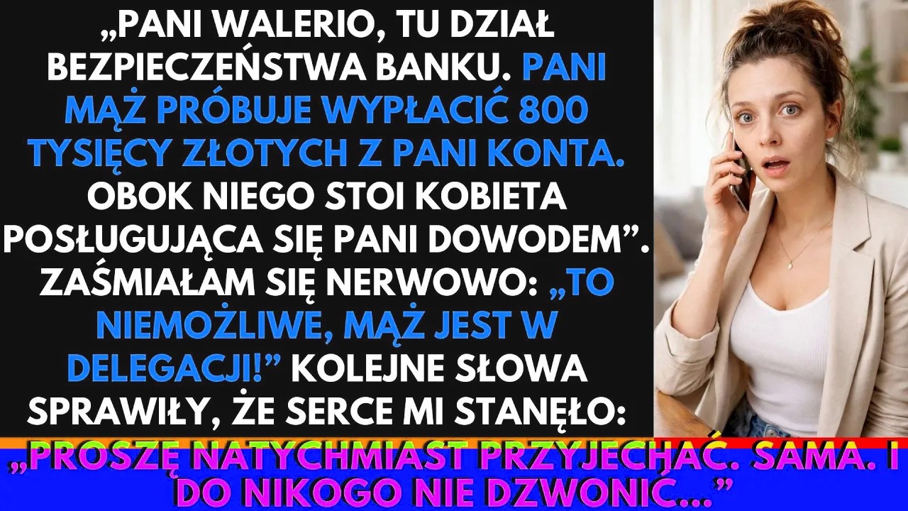 Telefon Z Banku： „Pański Mąż Jest Tu Z Kobietą Do Pani Podobną” – „Przecież Przebywa W Delegacji!”