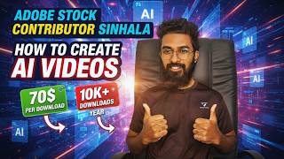 Adobe Stock Contributor Sinhala How to Create AI Videos 70$ per Download 10K + Downloads Year