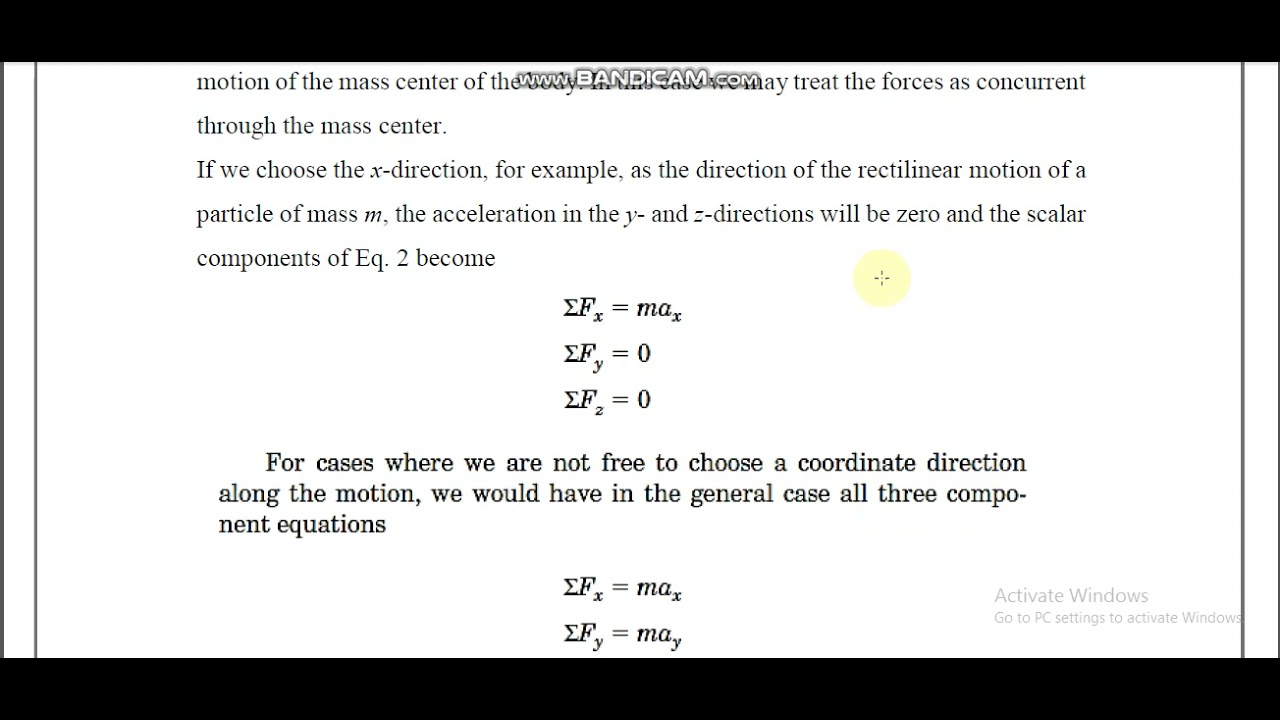 Dynamics II Lect 1 Part 1 - YouTube