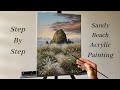 How to PAINT Sandy Beach Landscape | ACRYLIC PAINTING