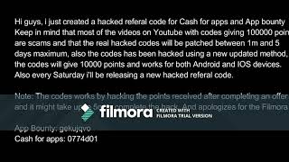 AppBounty and CashForApps Hacked Codes