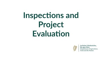 Inspections and Project Evaluation - Training Video