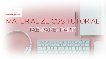 How to insert Tab-pane in Materialize CSS- part1