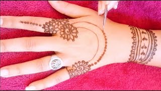 نقش حناء هندي عصري للمبتدئات موديل جديد عمل جميل ومتقن || beautiful arabic henna mehndi