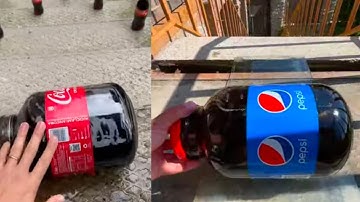 Breaking glass bottles ⚠️🥰 CocaCola Pepsi #asmr #satisfying #experiment  #potpote