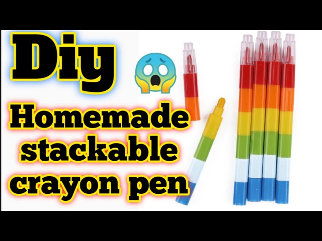 Diy stackable crayon pen, Diy crayons