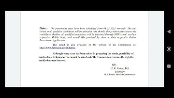 Hppsc Screening Test result of Assistant Professor Economics ||Date of Personality Test