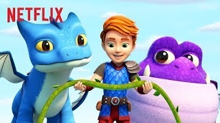 Dak, Winger & Burple Land in Trouble!  Dragons: Rescue Riders | Netflix Jr