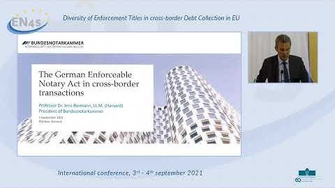 Jens Bormann - German Enforceable Notary act in cross-border transactions - En4s