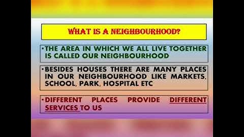 Class 3 EVS  Lesson -11 A Friendly Neighbourhood