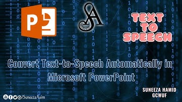PowerPoint Automatic Text-to-Speech Convert Option | PowerPoint | IT Tips | Suneeza