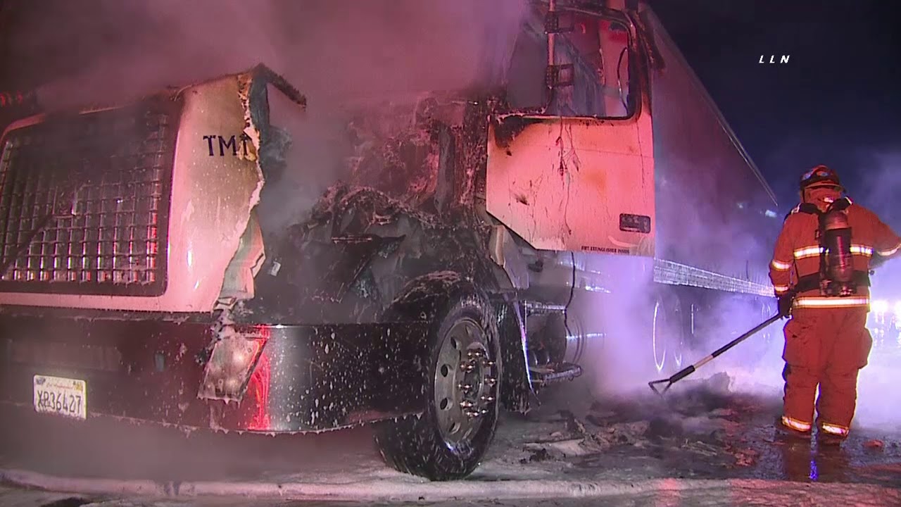 Big Rig Fire / Grapevine Ca 1.17.20 - YouTube