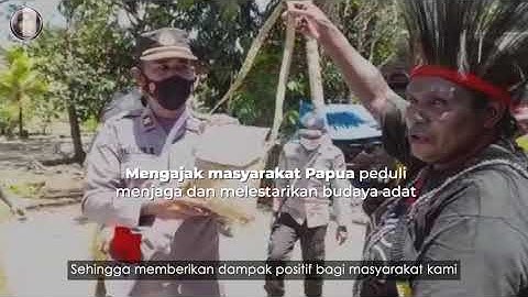 SATGAS NEMANGKAWI - Polri Ajak Masyarakat Lestarikan Budaya Suku Kamoro.