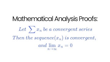Proof: Convergent Series Imply their Sequences Converge to Zero, but Not the Converse