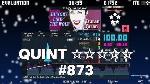 WAY - Hungry Like The Wolf [SH 6] (DDR Hottest Party 3 - Wii) QUINT ☆☆☆☆☆ #873 (100.00 EX)