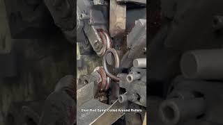 Steel Rod Spiral Coiled Around Rollers