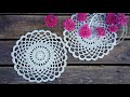 Simple crochet doily tutorial easy for beginners