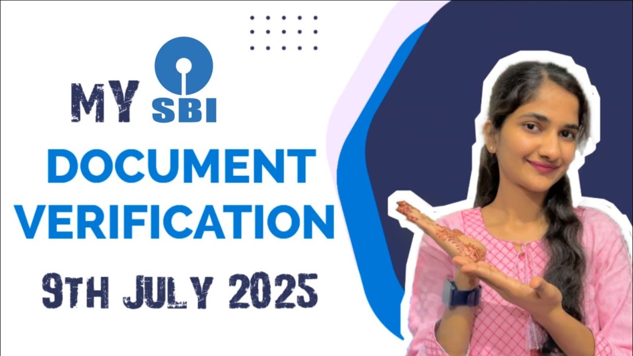Document Verification Day at SBI | 09 July, 2025 | SBI JA Divya Soni 