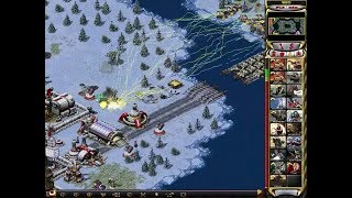 Red Alert 2 - 1 vs 7 The Brutal Enemy Strategy! Tesla Tank upgrade screenshot 5