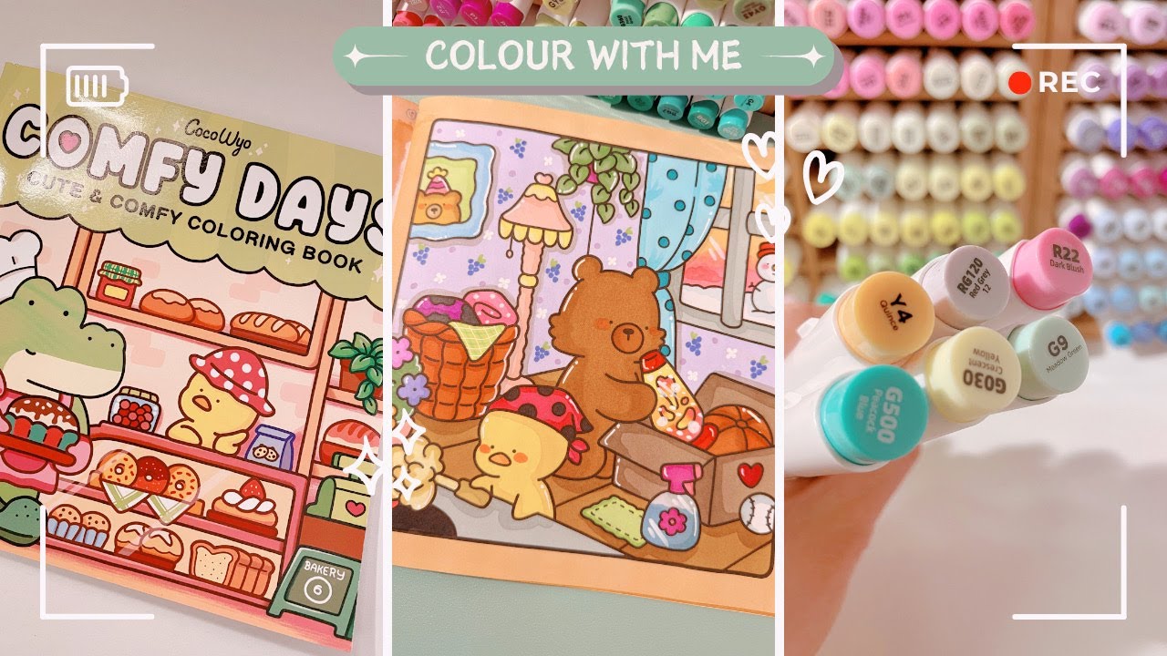 Color with Me: Spring Cleaning | Coco Wyo Comfy Days | Ohuhu Markers +more | ASMR | Easy Way to ZZZ