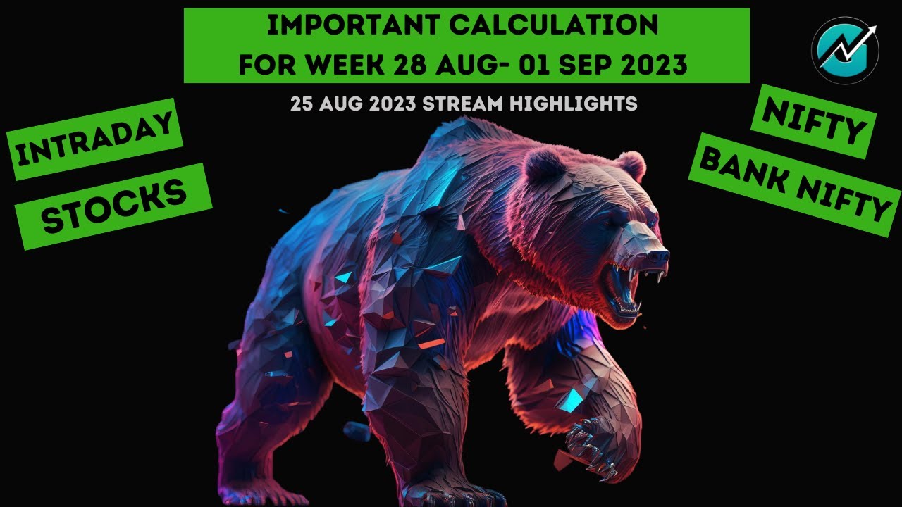 Nifty 28 August 2023 Weekly Analysis Banknifty Weekly analysis Goc