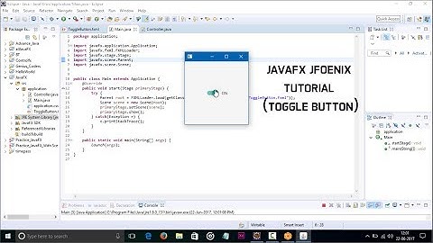 JavaFX JFoenix tutorial JFXToggleButton
