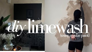 *Easy* DIY Limewash Walls (using regular paint)
