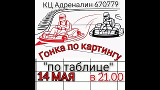 "Гонка по таблице". Прокатная гонка. Карт центр Адреналин. 14.05.2021 #karting, #gokart