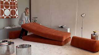 CozyPad Sleeper Sofa Esina Rust Orange by Innovation Living