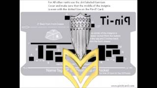 USCG/Navy uniform tool. How to use the Pin iT Card with your Garrison Cover USCG/Navy uniform tool. How to use the Pin iT Card with your Garrison Cover