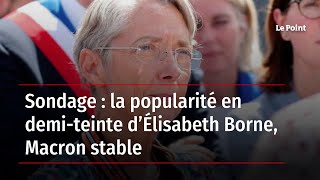 Sondage : la popularité en demi-teinte d’Élisabeth Borne, Macron stable