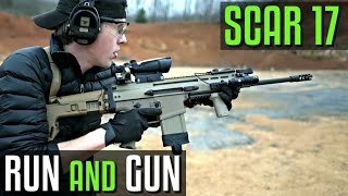 Running and Gunning with a FNH Scar 17 Resimi