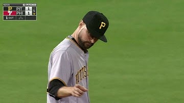 PIT@PHI: Mercer shows off range, arm to record an out