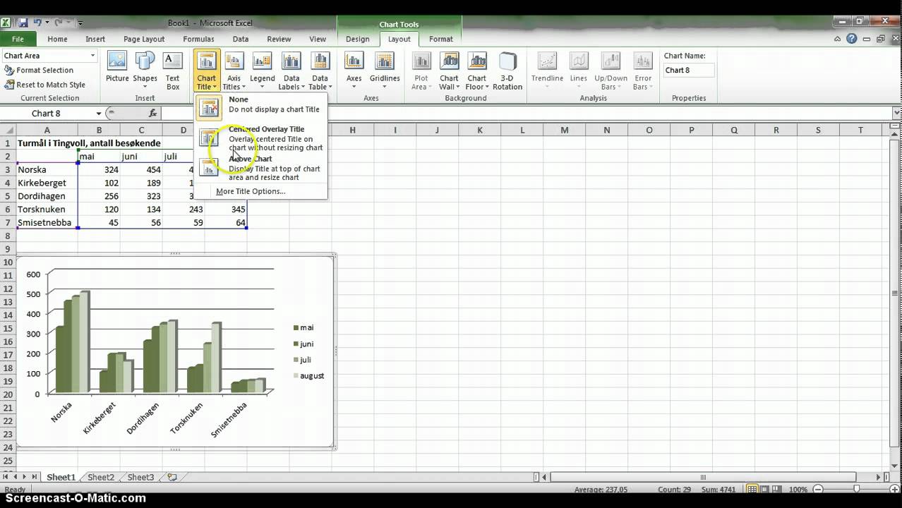 Diagram I Excel Flv