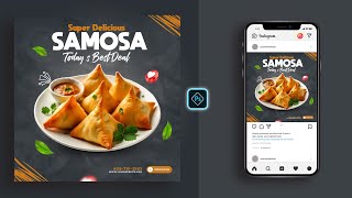 Special Samosa Social Media Post Banner Design in Photoshop Tutorial screenshot 5