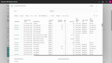 Calculating Items to Purchase, Produce, Transfer or Assembly is done in the same planning job