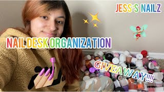 NAIL DESK ORGANIZATION | DECALS, ACRYLICS, GELS