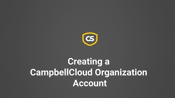 Creating a CampbellCloud Organization Account