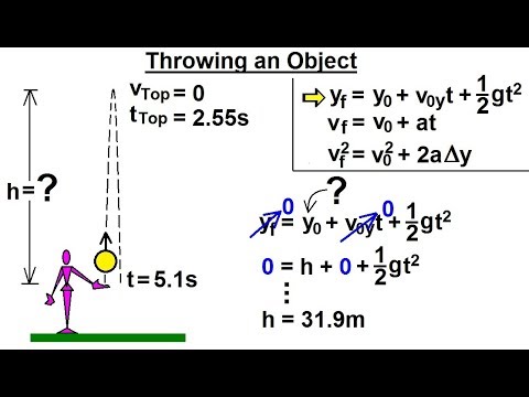 Physics 3.2: Additional Motion Examples (9 of 12) Throwing an Object ...