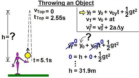 Physics 3.2: Additional Motion Examples (9 of 12) Throwing an Object