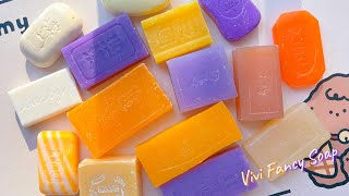 ASMR SOAP Cutting/Dry Soap/Satisfying Sound ASMR/No Talking/Laundry Soap/Purple and Orange Colors