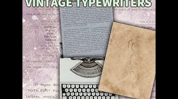 Junk Journal Pocket Tags - Vintage Typewriters Loaded Envelope #junkjournal #ephemera #scrapbook