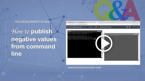 [ROS Q&A] 096 - How to publish negative values from command line