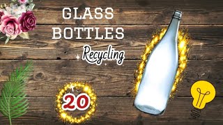 أفكار✨ #إعادة_تدوير /٢٠ حيلة لأستخدام الزجاجات (قنينات،قارورة) لعمل ديكورات راقيه #recycling