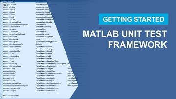 Getting Started with the MATLAB Unit Test Framework