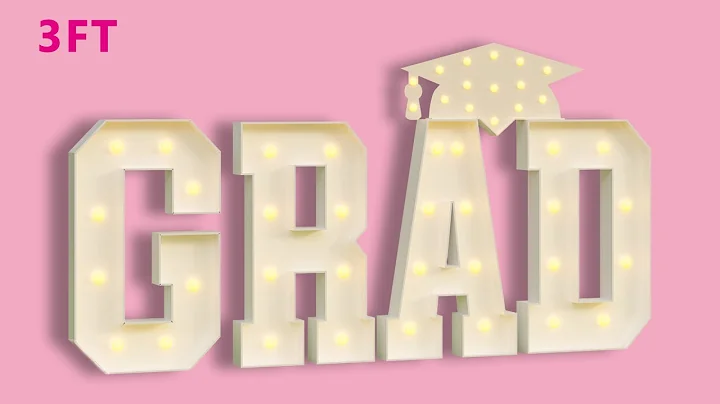 How to: Make 3FT Marquee Letters GRAD with Graduation Cap