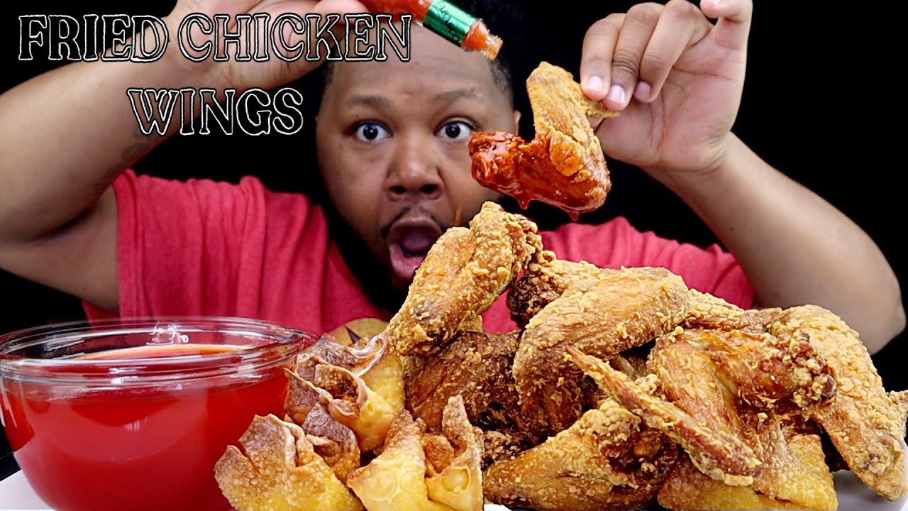 FRIED CHICKEN WINGS MUKBANG | Chinese chicken wings w/ sweet and sour sauce