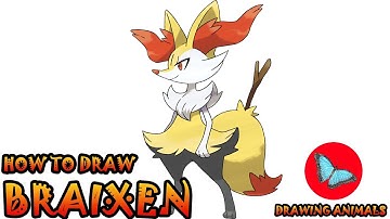 How To Draw Braixen Pokemon | Drawing Animals