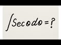 Integral of sec(x) by Using Substitution Method || University Students 