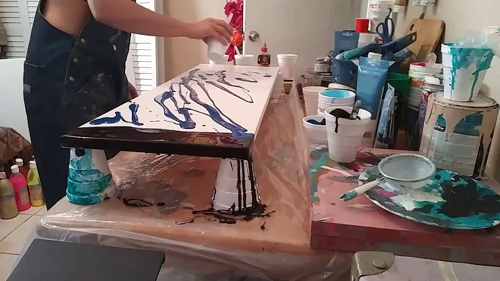 Acrylic Pour Painting by Rebecca Bryant